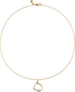 Monica Vinader Diamond Initial Pendant Necklace