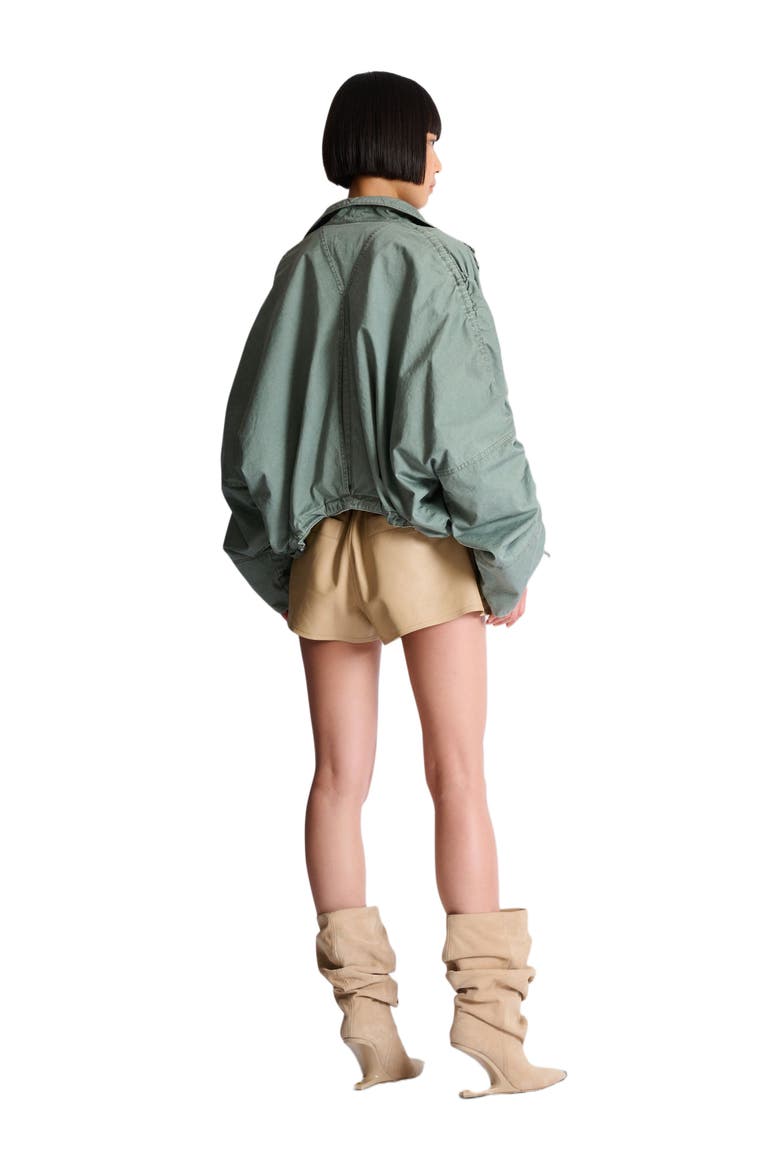 Cotton gabardine parka, Alternate, color, green