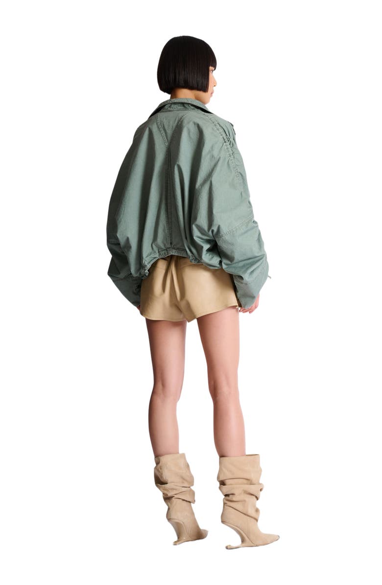 Balmain Cotton gabardine parka, Alternate, color, Green