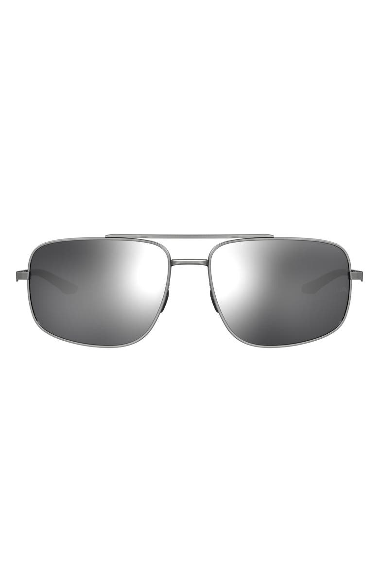 Under Armour 59mm Polarized Mirrored Aviator Sunglasses, Main, color, Ruthenium