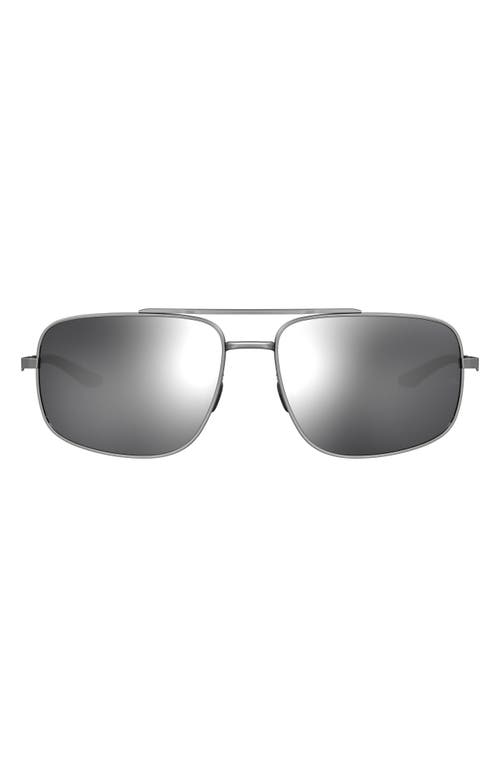 Under Armour 59mm Polarized Mirrored Aviator Sunglasses in Ruthenium  product