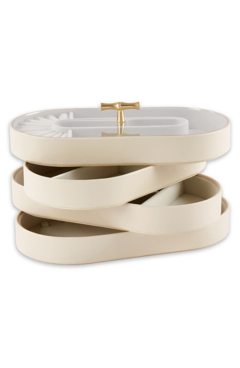Bey-Berk Stackable Jewelry Storage Trays, Alternate, color, Beige