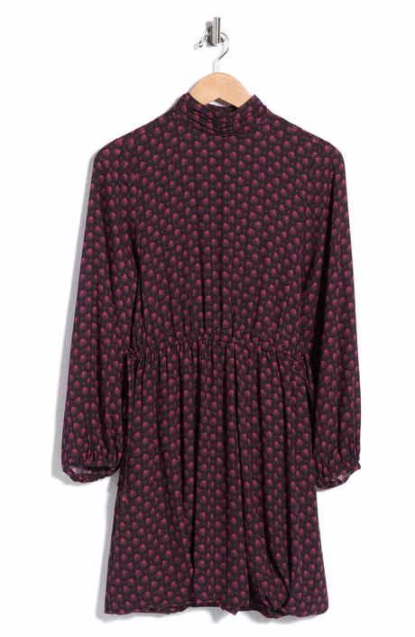 Alex Bubble Hem Long Sleeve Dress