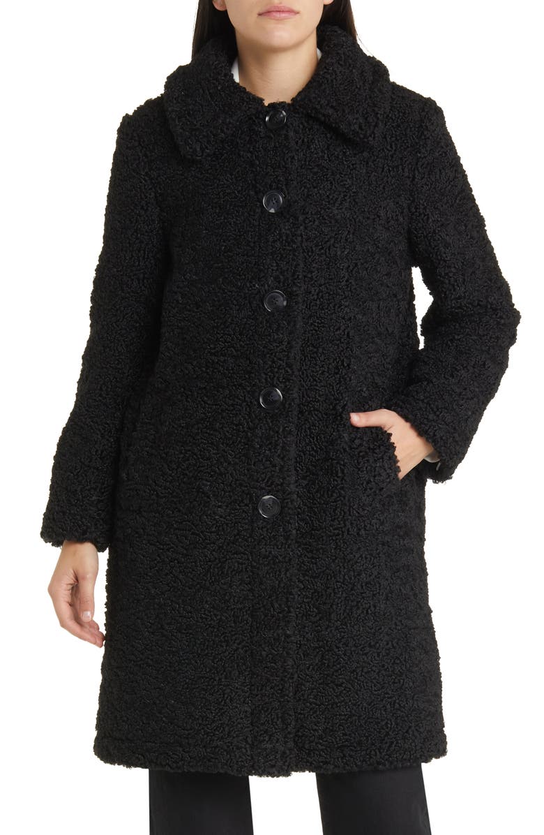 Sam Edelman Longline Teddy Fleece Coat, Main, color,
