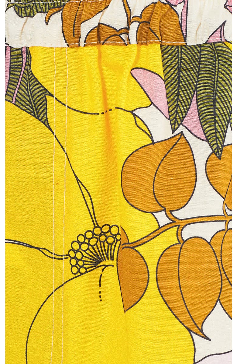 La DoubleJ Pull-Up Shorts Pineapple Sunflower White, Alternate, color,