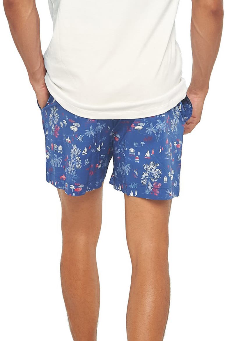 Ben St. Tropez Pajama Shorts, Alternate, color, BLUE