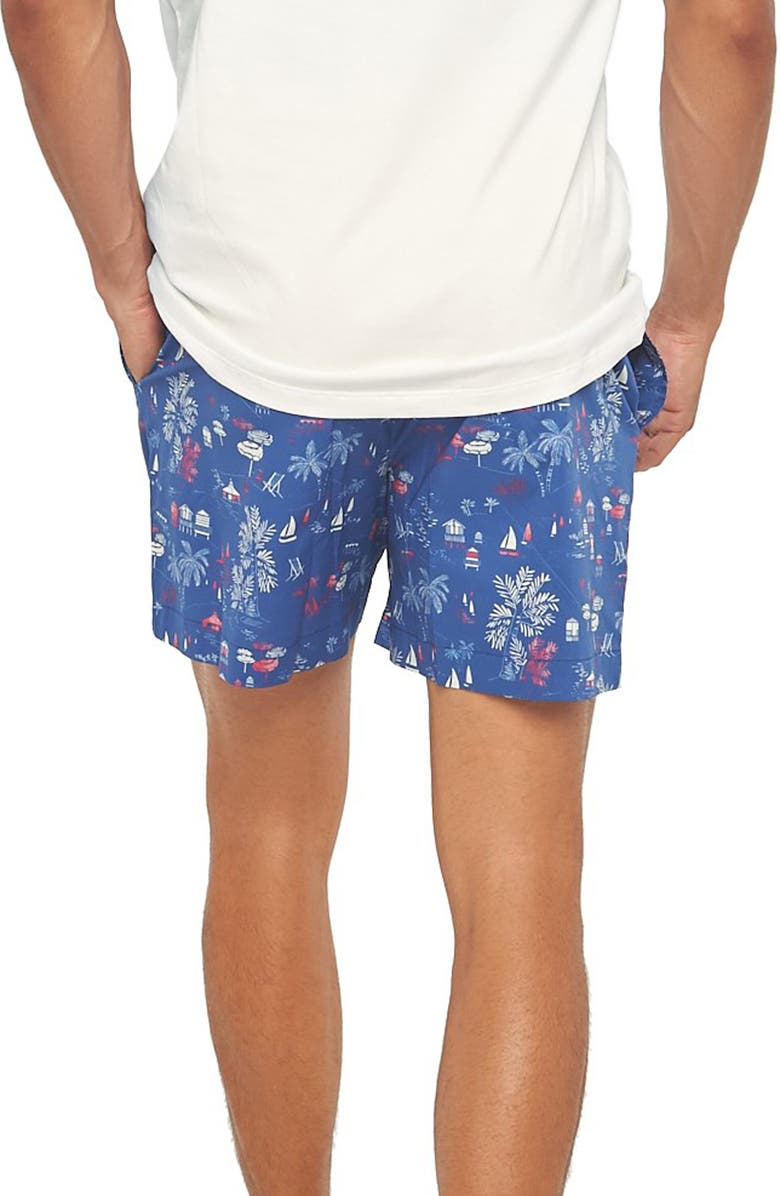 The Lazy Poet Ben St. Tropez Pajama Shorts, Alternate, color, Blue