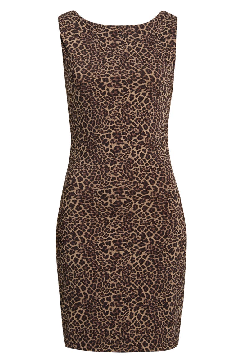 Ruched Sculpt Sleeveless Minidress, Alternate, color, NEW LEOPARD