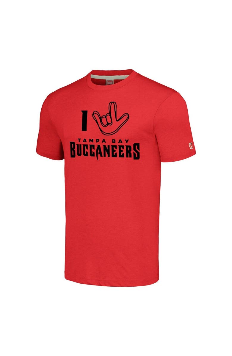 Homage Unisex Homage  Red Tampa Bay Buccaneers The NFL ASL Collection by Love Sign Tri-Blend T-Shirt, Alternate, color, Red