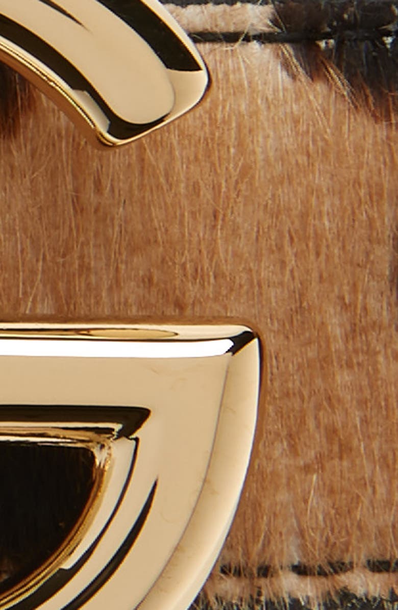 Dolce&Gabbana Leopard Spot Genuine Calf Hair Belt, Alternate, color, 