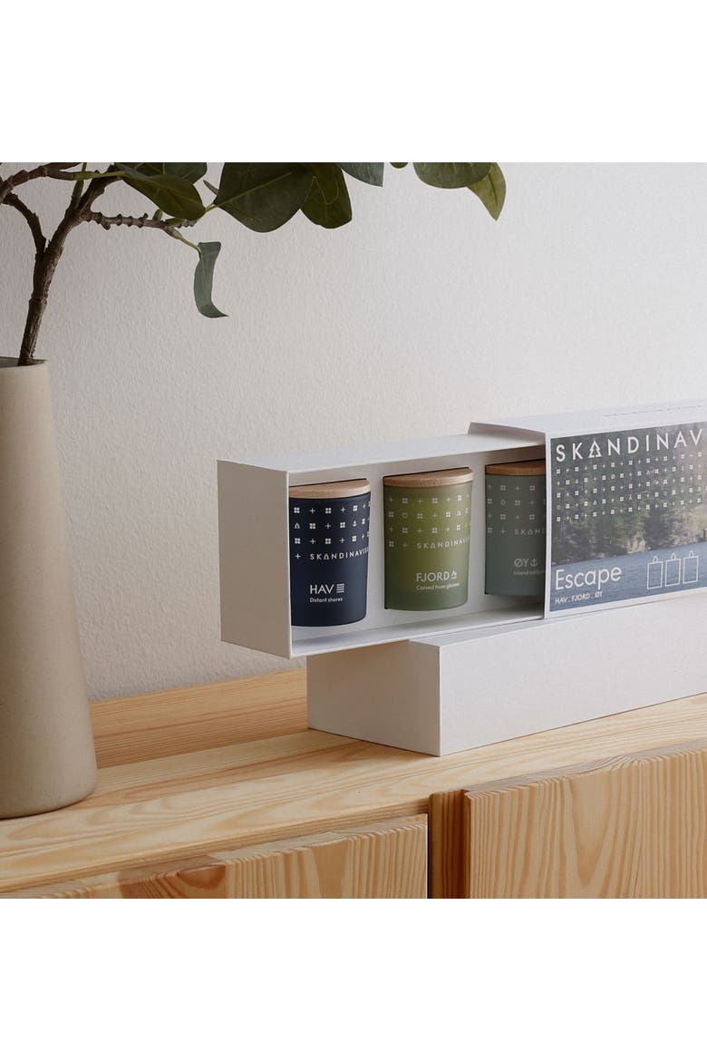 ESCAPE Mini Candle Giftset 65g x 3, Alternate, color, Blue