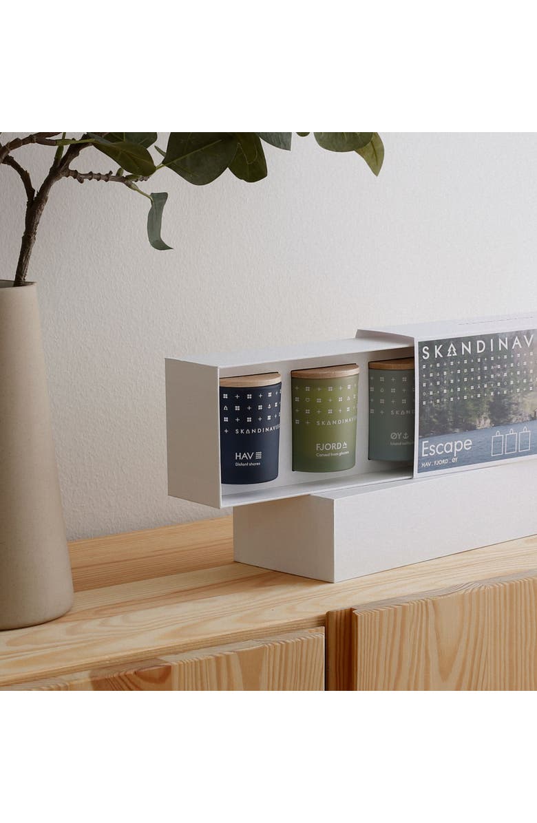 SKANDINAVISK ESCAPE Mini Candle Giftset 65g x 3, Alternate, color, Blue