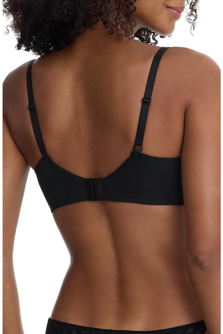 Bonbon Full Coverage Gingham Lace Bra, Alternate, color, Black