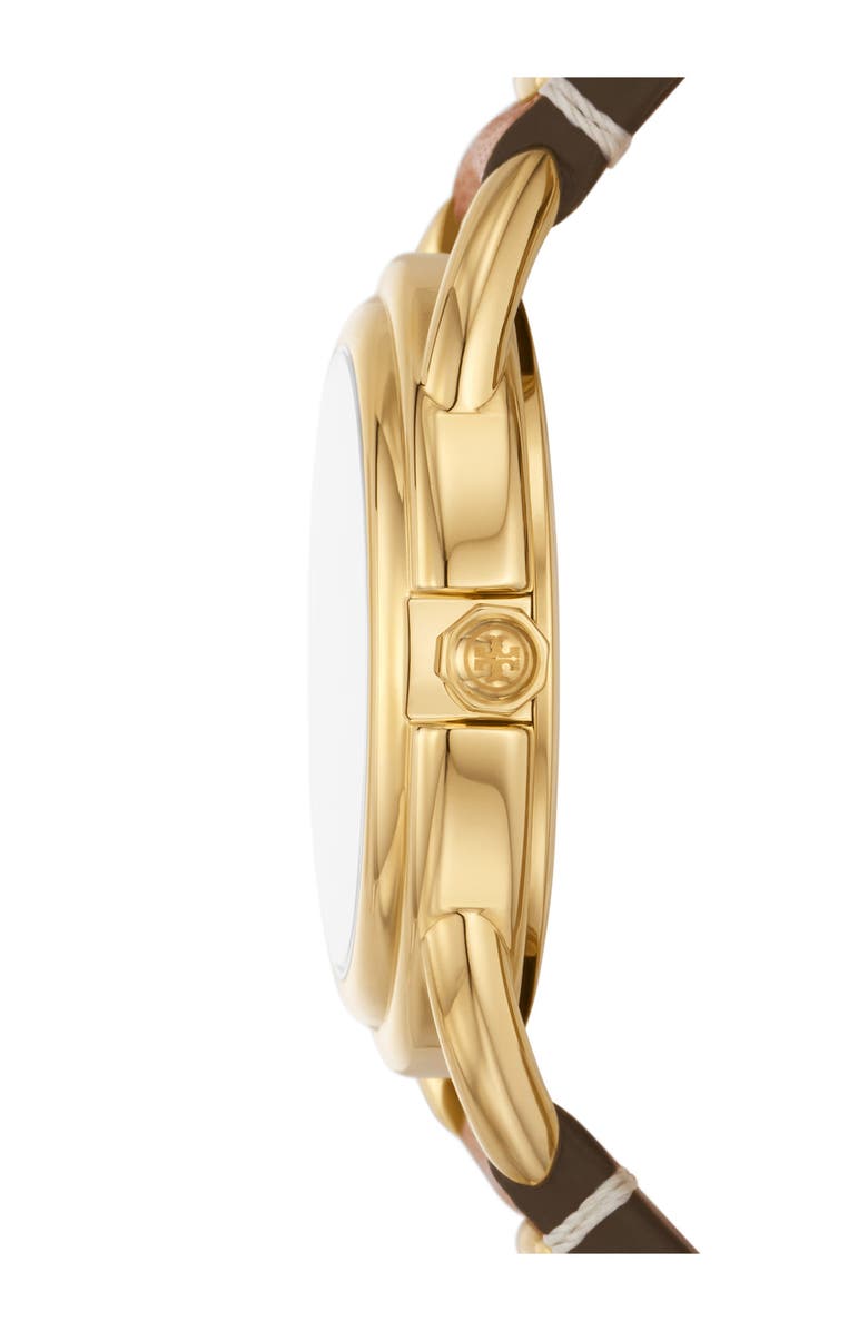 Tory Burch The Miller Leather Band Watch, 32mm, Alternate, color, 