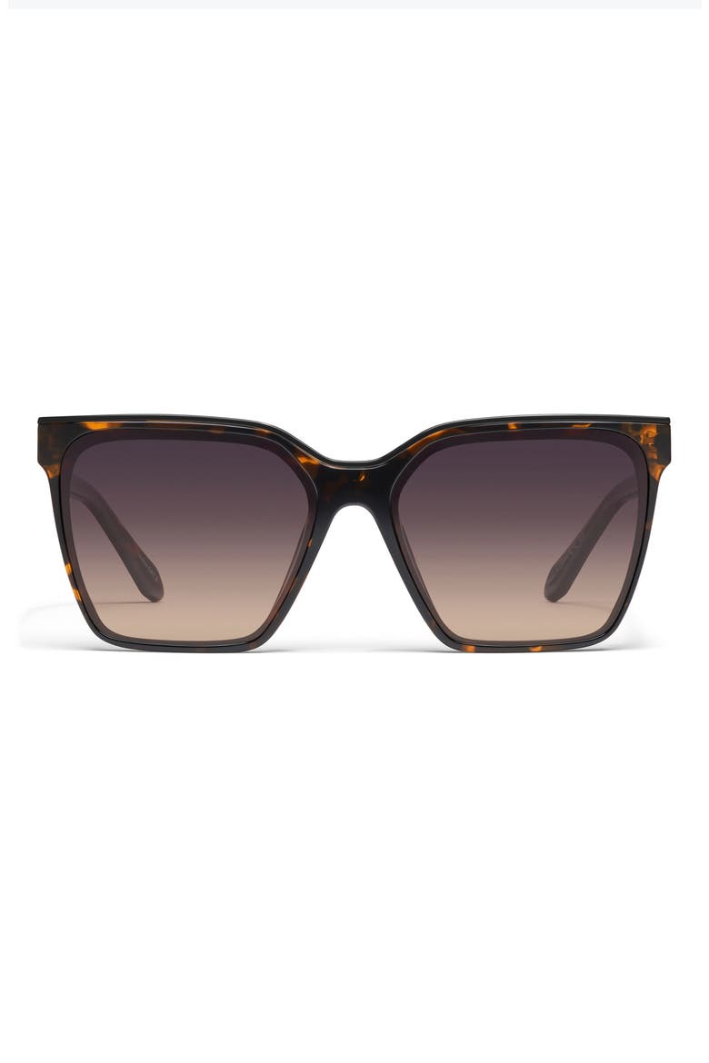 Level Up 60mm Square Polarized Sunglasses, Main, color, TORT GOLD/ SMOKE POLARIZED