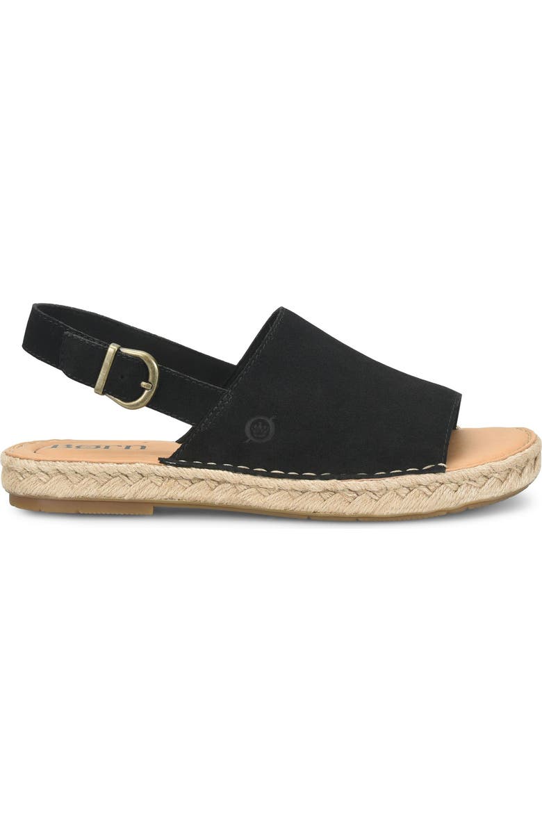 Børn Akela Slingback Espadrille Sandal, Alternate, color, Black Suede