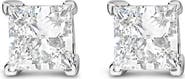 Haus of Brilliance 14K White Gold 1 1/2 Ct Princess Lab-Grown Diamond Solitaire Stud Earrings