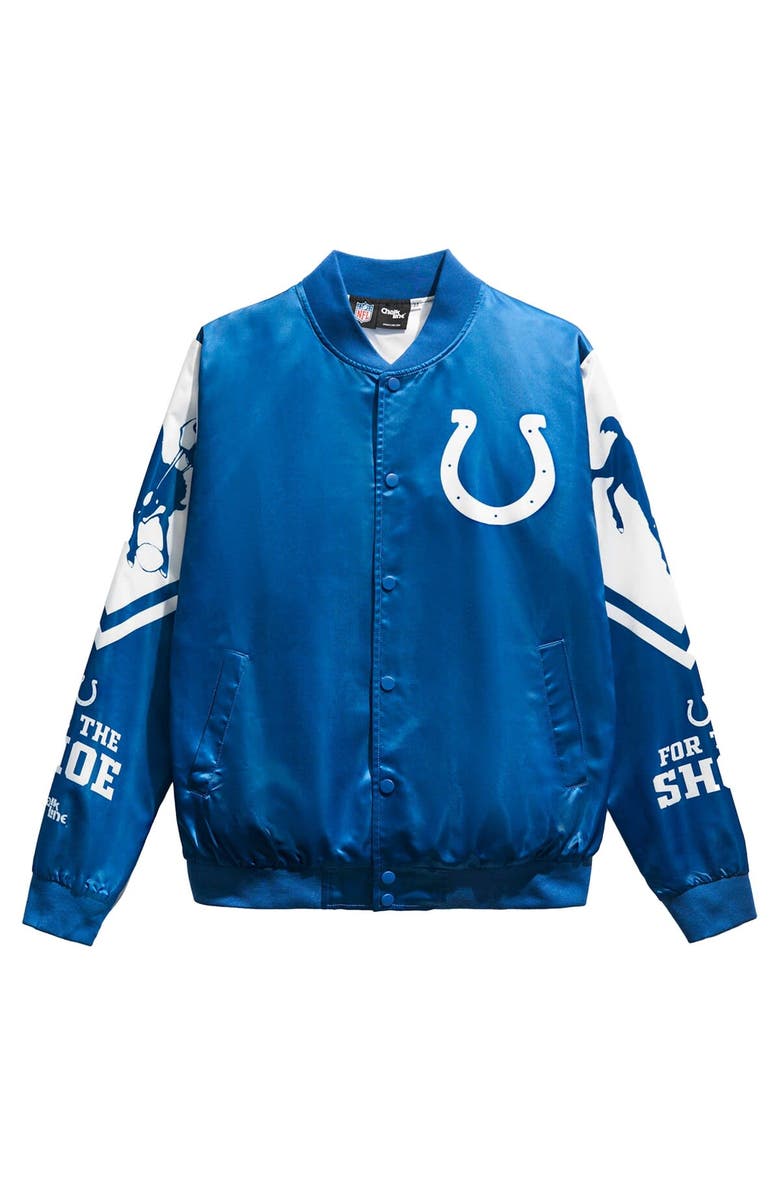 Chalk Line Men's Royal Indianapolis Colts Fanimation Satin Full-Snap Jacket, Alternate, color,