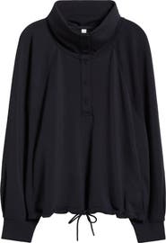 Zella Ultrasoft Snap Funnel Neck Sweatshirt