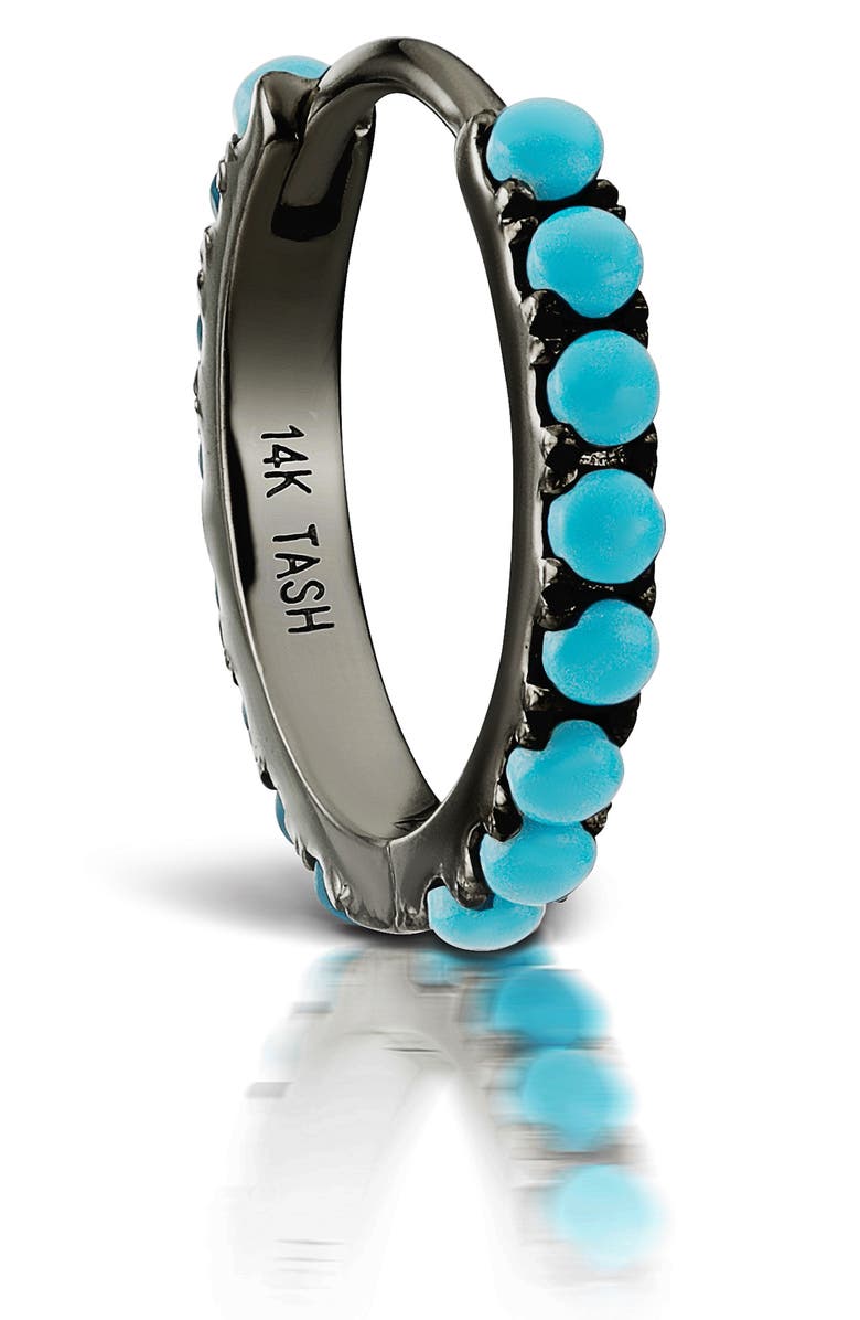 MARIA TASH Turquoise Eternity Clicker Earring, Main, color,