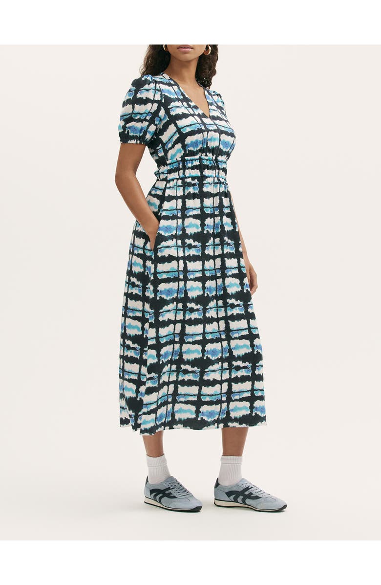 Finery London Katerina Tie Dye Midi Dress, Alternate, color, Blue Tie Dye