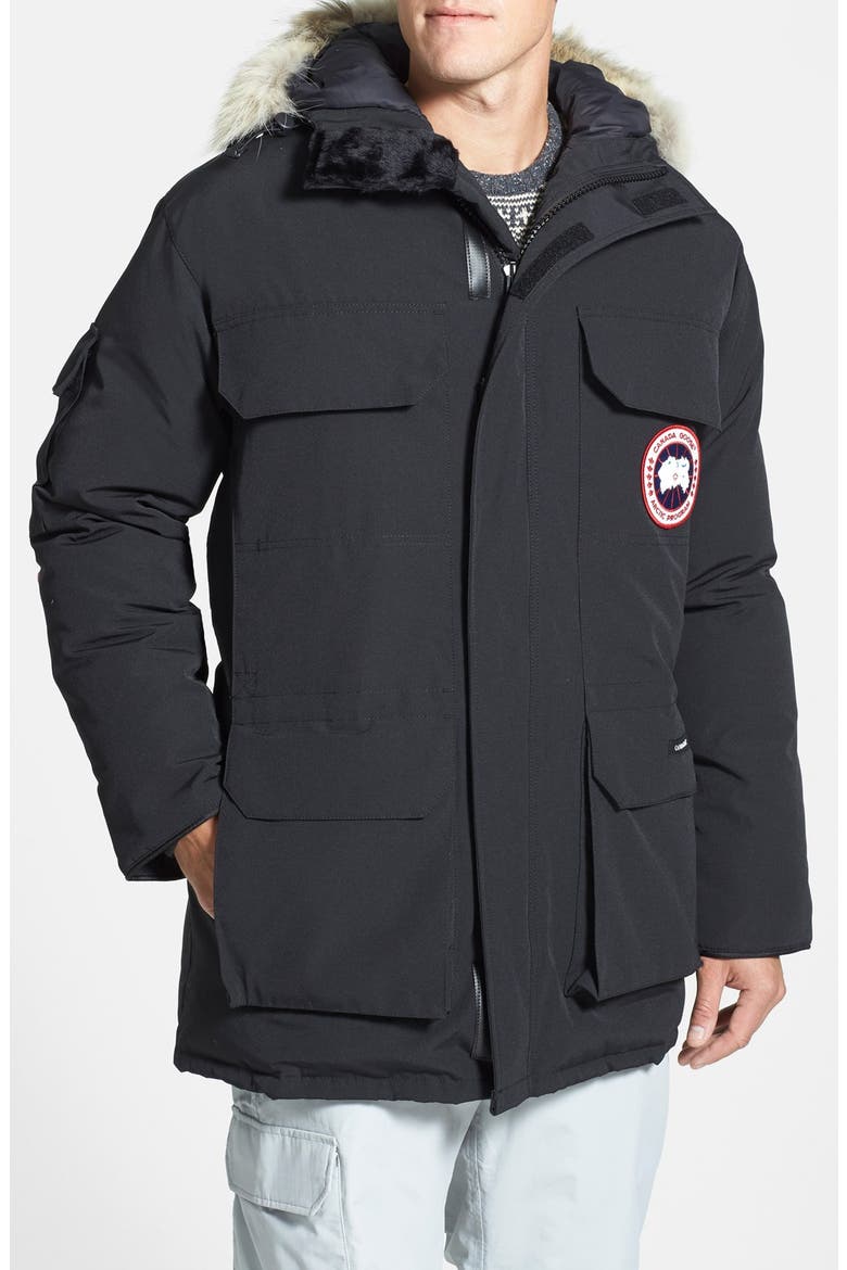 'Expedition' Relaxed Fit Down Parka, Main, color, BLACK