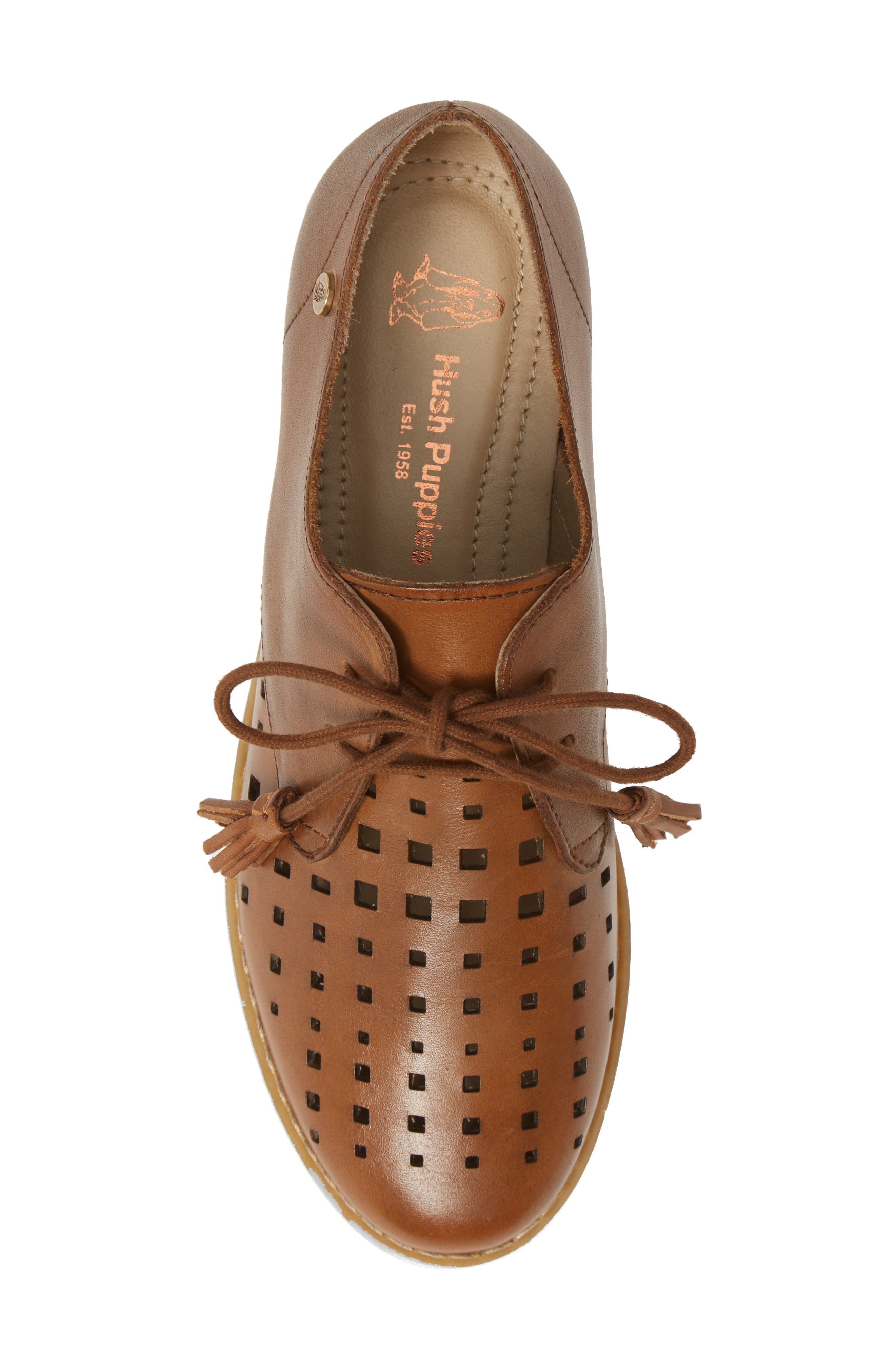 Chardon Perforated Derby, Alternate, color, CAMEL LEATHER