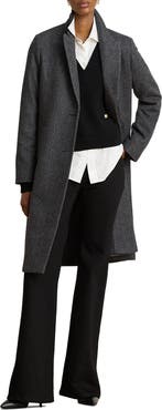 Lauren Ralph Lauren Wool Blend Tweed Coat