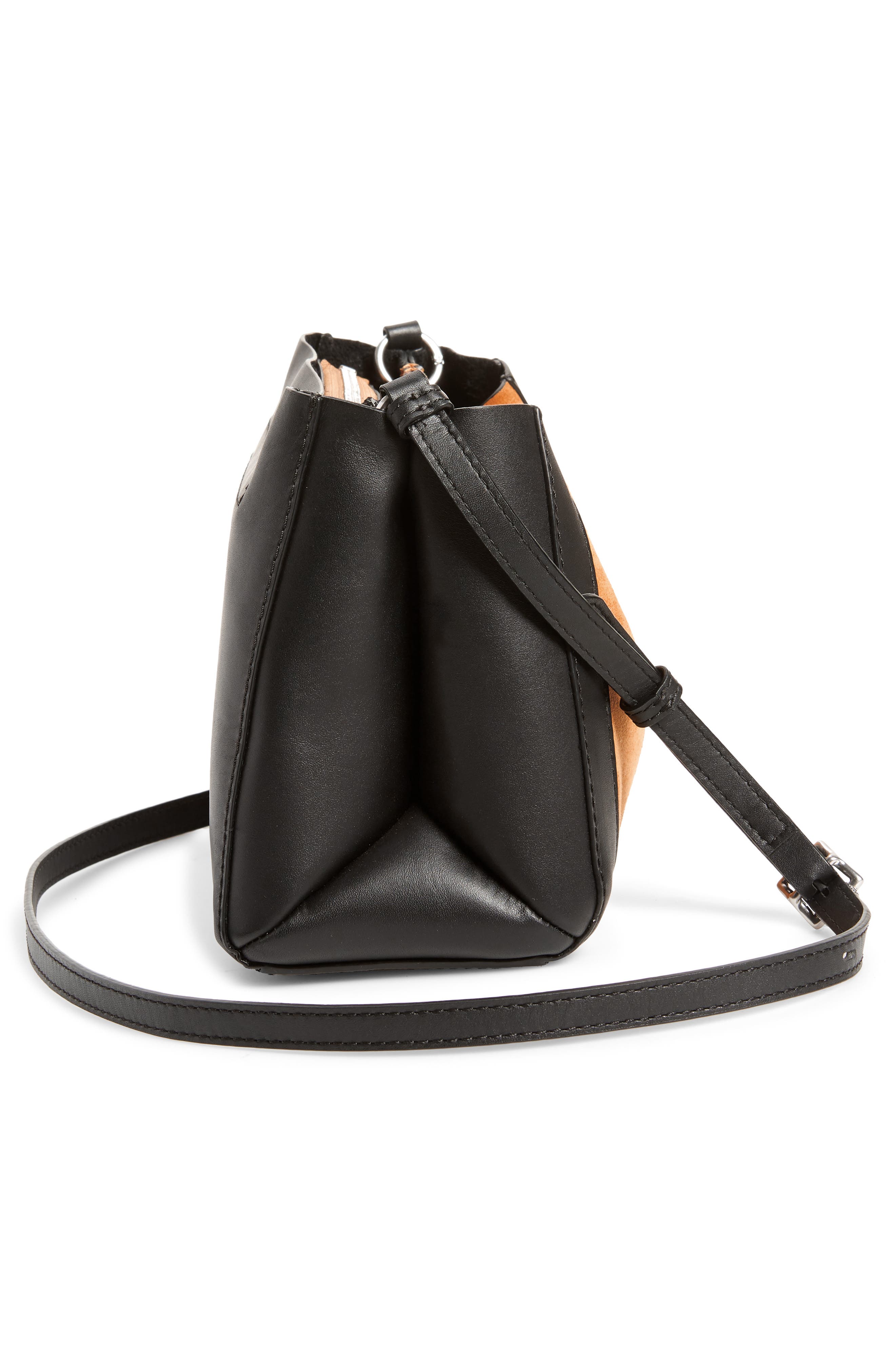 Passenger Suede & Leather Crossbody Bag, Alternate, color, BOURBON SUEDE