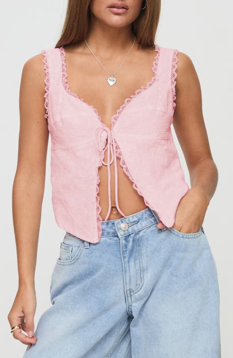 Merrelle Broderie Anglaise Crop Top