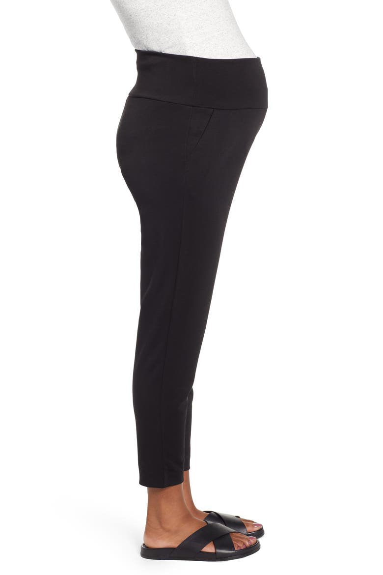 Maternity Pants, Alternate, color, BLACK