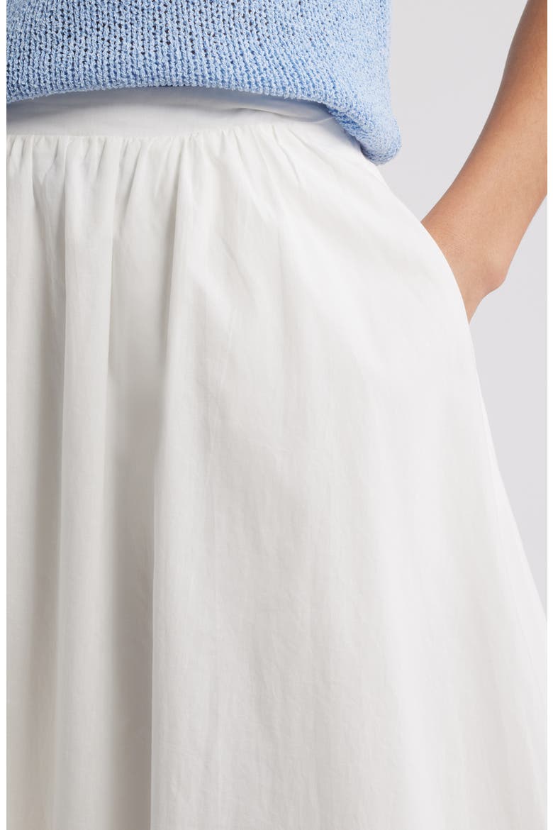 Oakley Pleated Midi Skirt, Alternate, color, WHITE