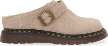 靴 Dr.Martens ISHAM VINTAGE TAUPE UK6 Isham Faux Shearling Lined Suede Mules in Vintage Taupe | Dr