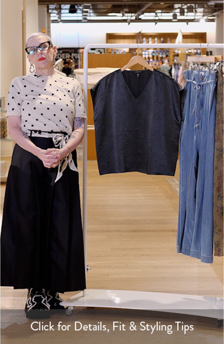 V-Neck Square Satin Top, sales video thumbnail