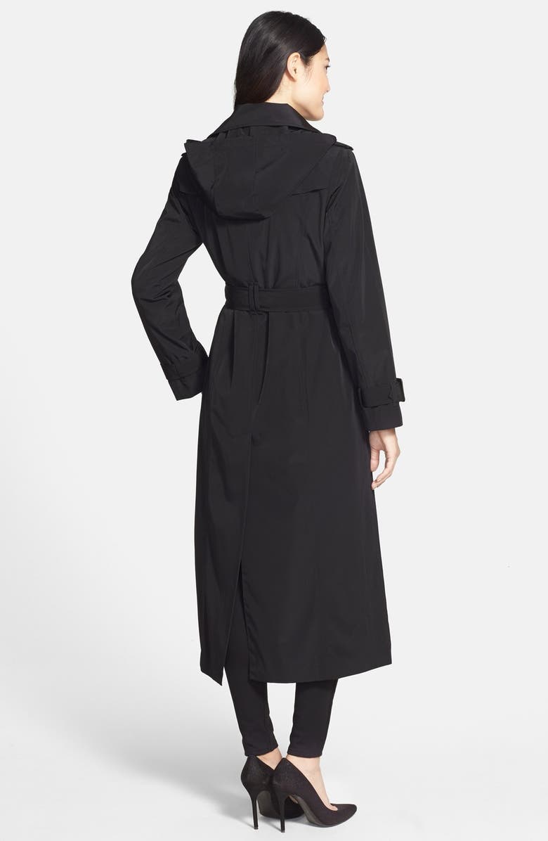 London Fog Long Trench Coat with Removable Hood, Alternate, color, 