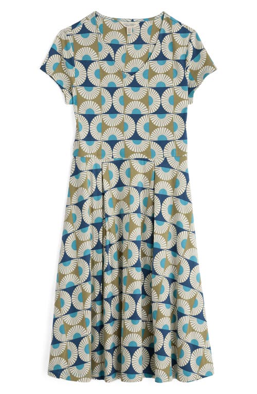 Seasalt Cornwall Pier View Jersey Fit & Flare Dress In Multi
