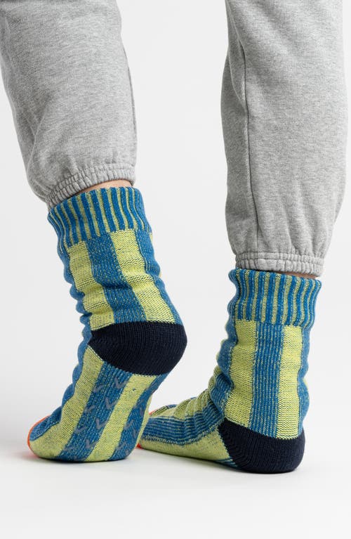 Verloop Mismatch House Crew Socks In Blue