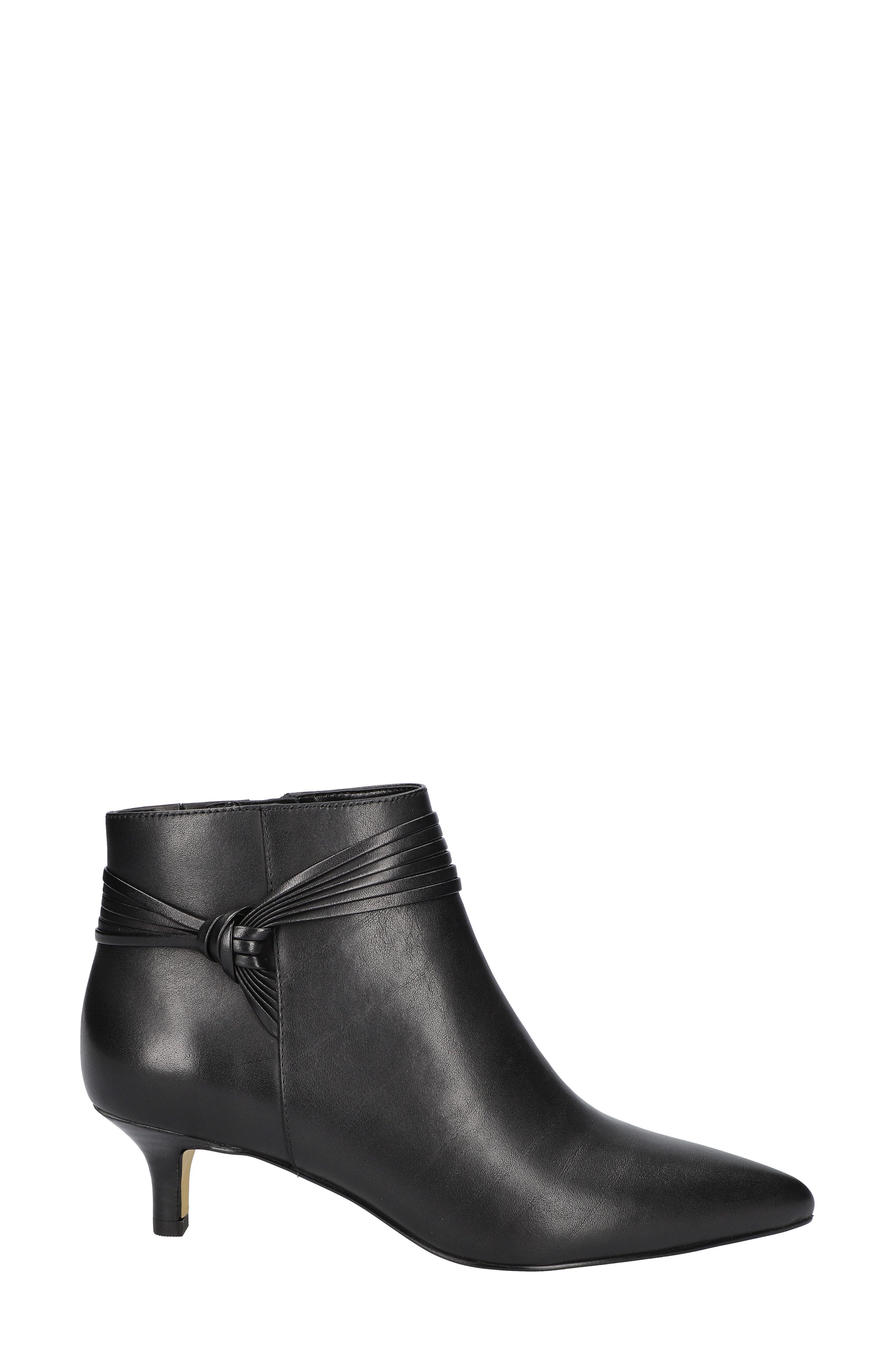 Bella Vita Jani Pointed Toe Bootie, Alternate, color, Black Leather