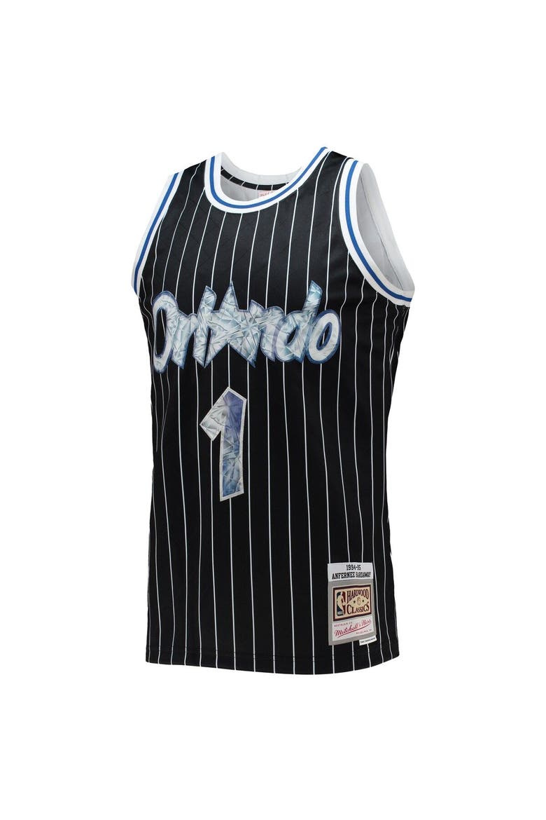 Men's Mitchell & Ness Penny Hardaway Black Orlando Magic 1996/97 Hardwood Classics NBA 75th Anniversary Diamond Swingman Jersey, Alternate, color, Black