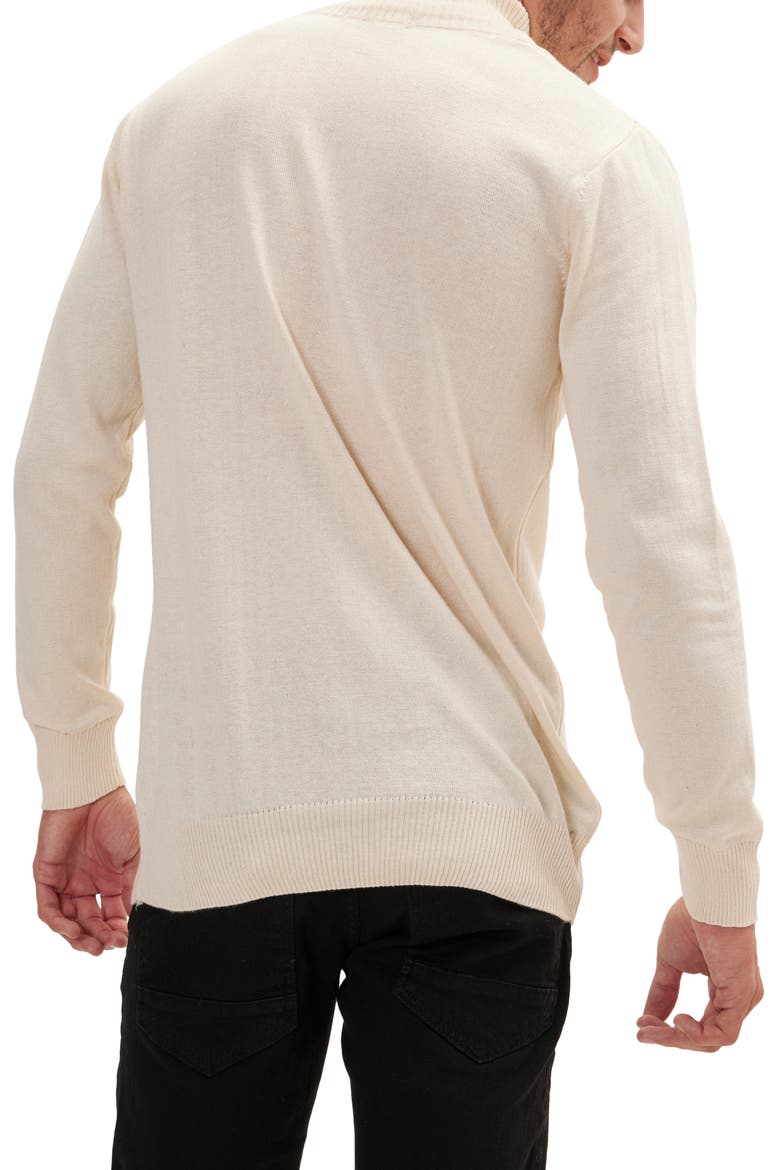 Relaxed Fit Mock Neck Sweater, Alternate, color, BEIGE