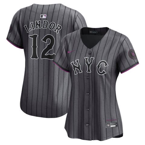Women's Nike Francisco Lindor Gray New York Mets City Connect Limited Jersey
