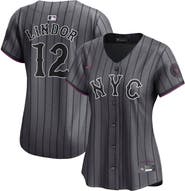 Nike Women's Nike Francisco Lindor Gray New York Mets City Connect Limited Jersey