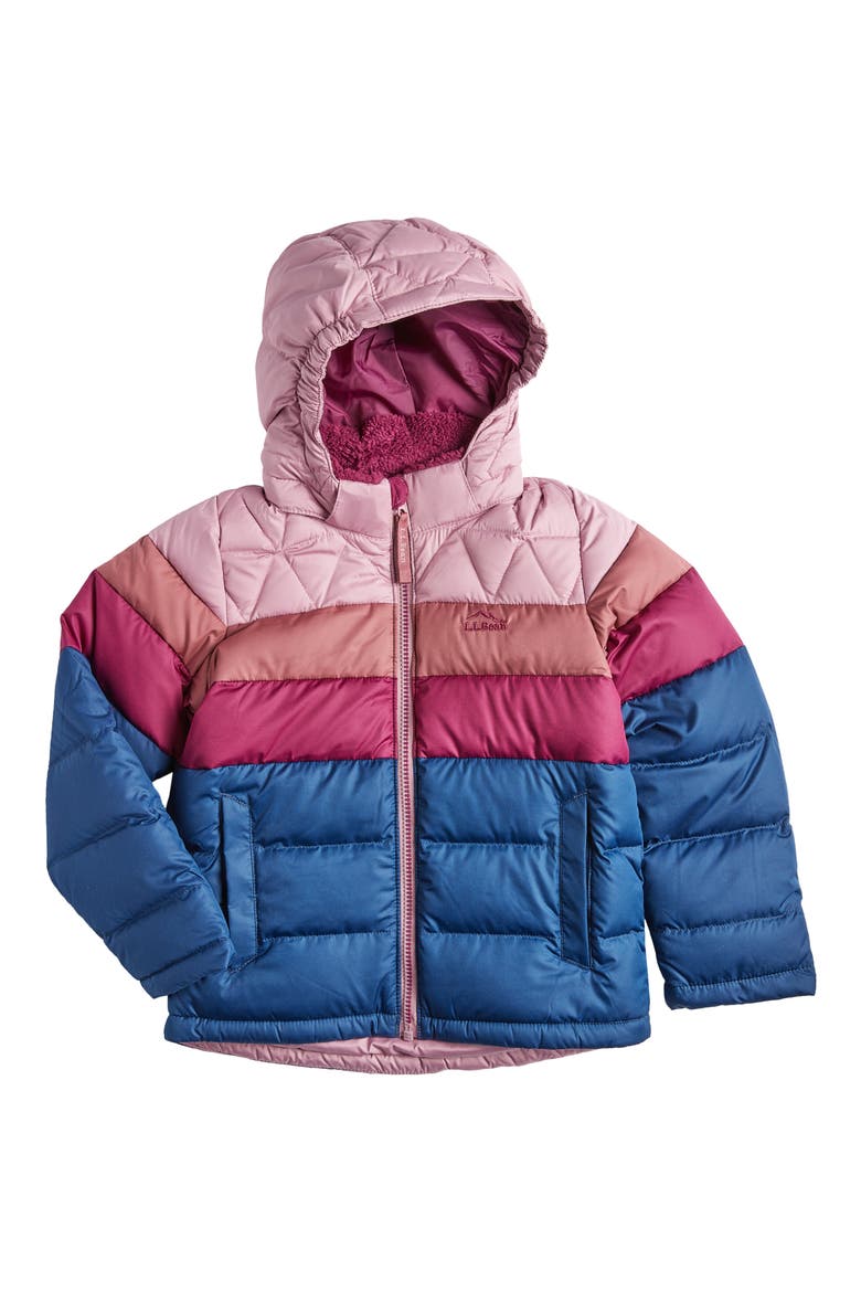 Kids' Water Resistant Hooded Down Puffer Jacket, Main, color, MAUVE BERRY