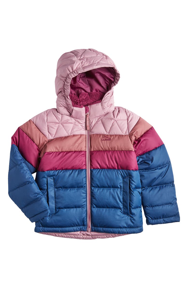 L.L.Bean Kids' 650 Fill Power Water Resistant Hooded Down Jacket, Main, color,