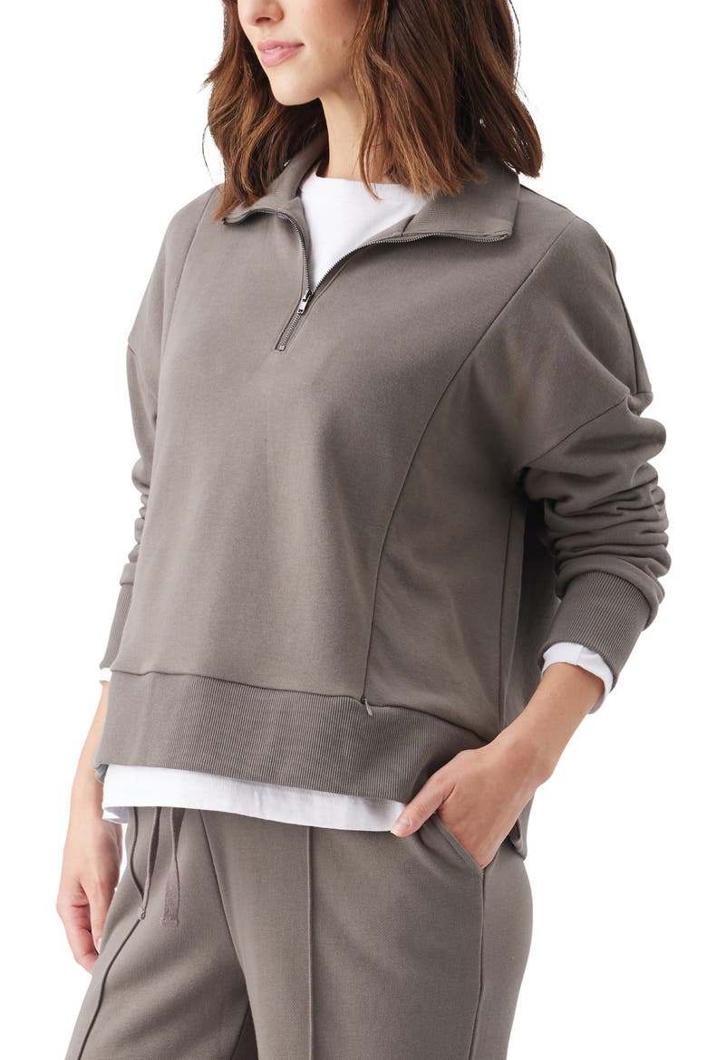 Terry Nursing Sweat, Alternate, color, Earth