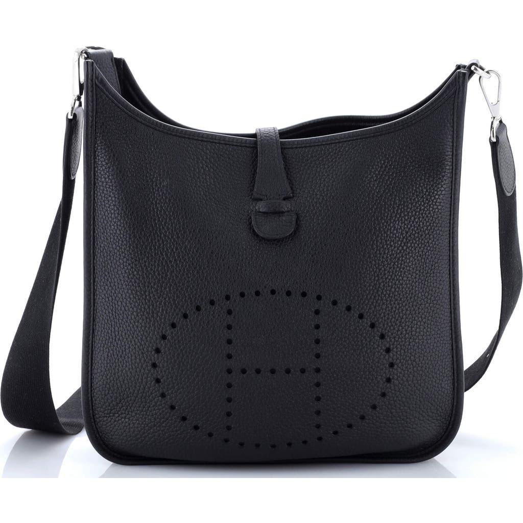 Pre-owned Hermes Hermes Evelyne Bag Gen Iii Clemence Pm In Black