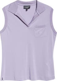 Emporio Armani Piquet Knit Polo Top
