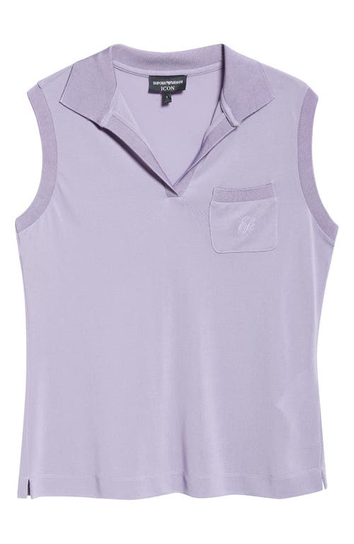 EMPORIO ARMANI EMPORIO ARMANI PIQUET KNIT POLO TOP
