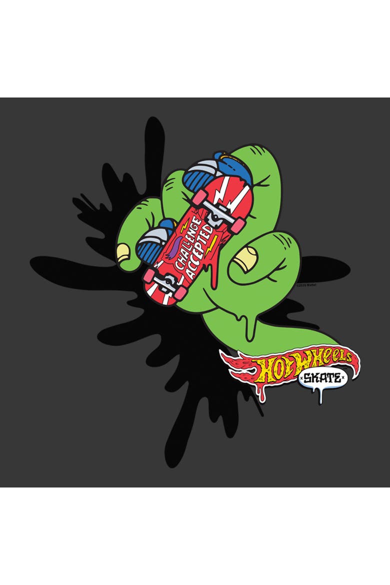 Boys Hot Wheels Monster Finger Skating T Shirt, Alternate, color, Dark Heather