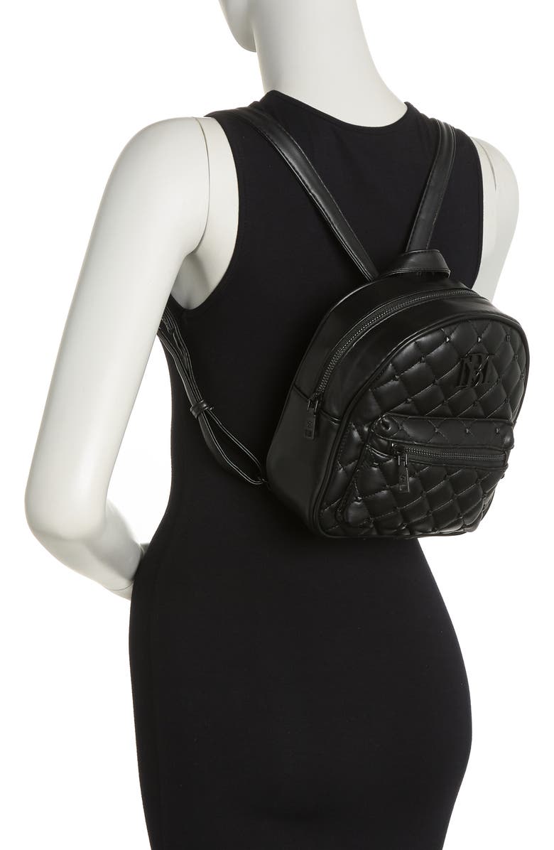 Badgley Mischka Collection Mini Studded Backpack, Alternate, color, Black